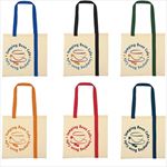 JH3206 Striped Economy Cotton Canvas Tote With Custom Imprint